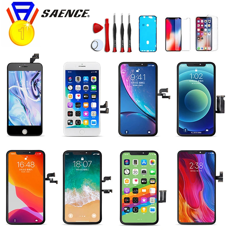 Incell FHD+ for  X XR XS Max LCD Screen 11 12 13 Pro Max Mini 7 8 6S plus with 3D Touch Replacement Display No Dead Pixel