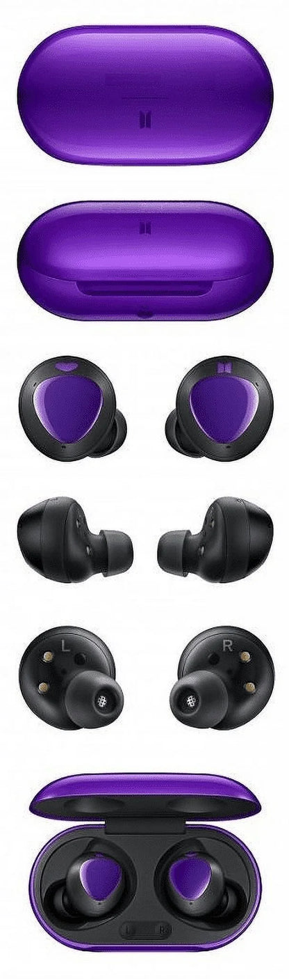 Street Buds plus True Bluetooth Earbud Headphones for Samsung Galaxy J Max - Wireless Earbuds W/Active Noise Cancelling - Purple (US Version with Warranty)