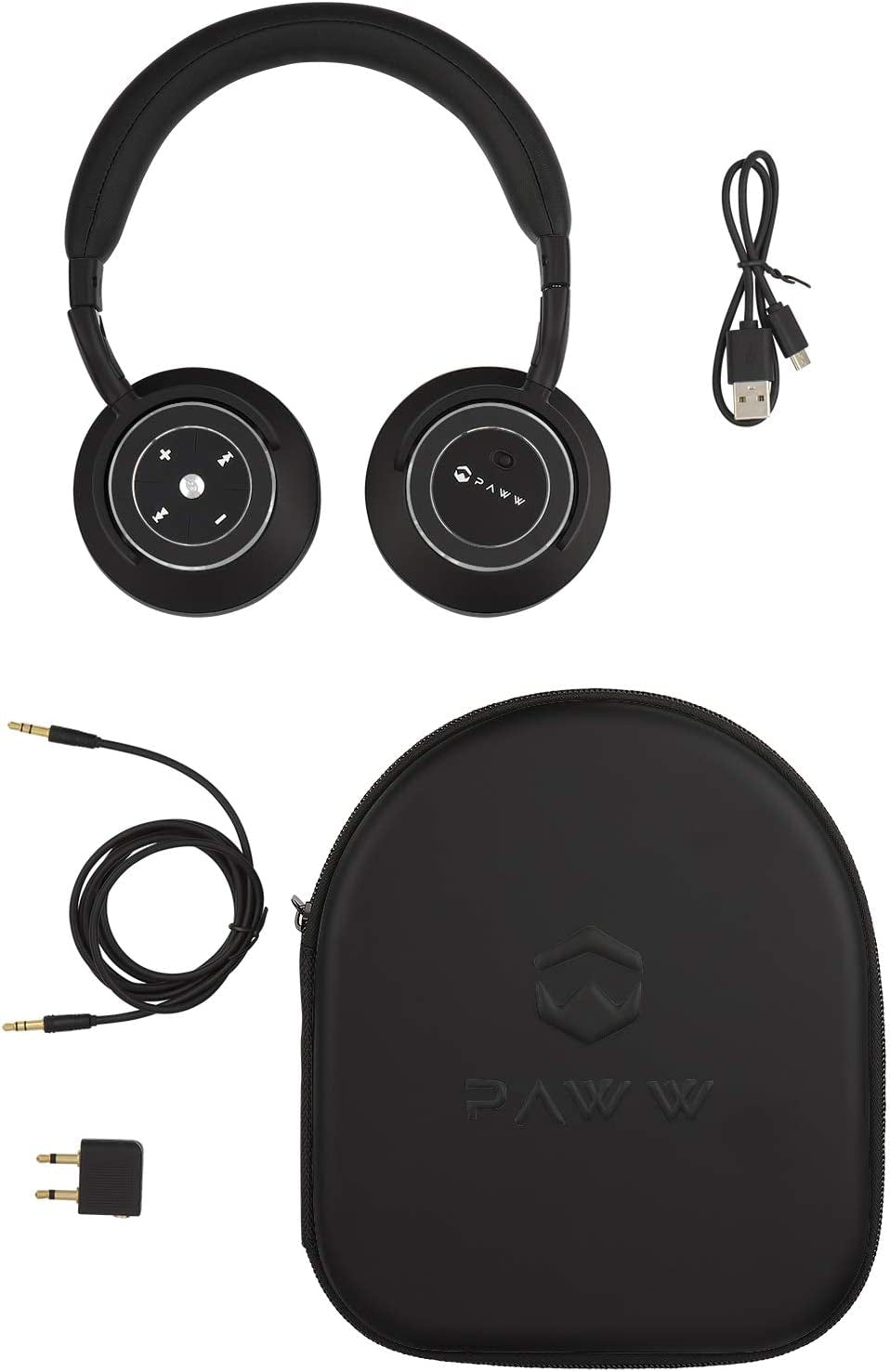 Wavesound 3 Bluetooth 5.0 Headphones – Active Noise Cancelling Headphones / 16-Hour Battery Life with Precision-Engineered Sound/Foldable Travel Headphones & Over-Ear Headphones (Black)