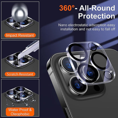 Wholesale Iphone 16 15 14 13 12 11 Pro Max Tempered Glass Camera Lens Protector