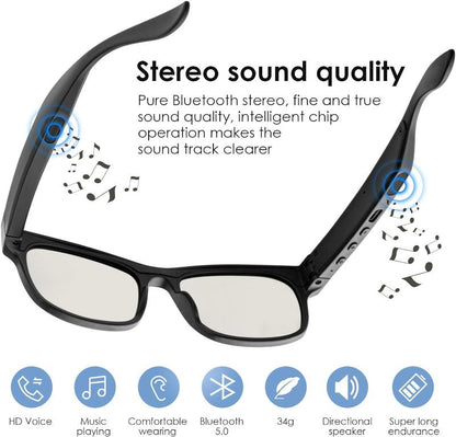 Wireless Bluetooth Smart Audio Glasses with Polarized Lenses and IPX4 Waterproof Rating