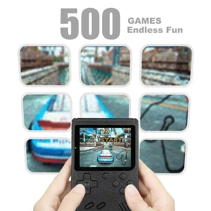 Retro Portable Mini Handheld Video Game Console 8-Bit 3.0 Inch LCD Color Kids Game Player Built-In 500 Games for Kid Xmas Gift