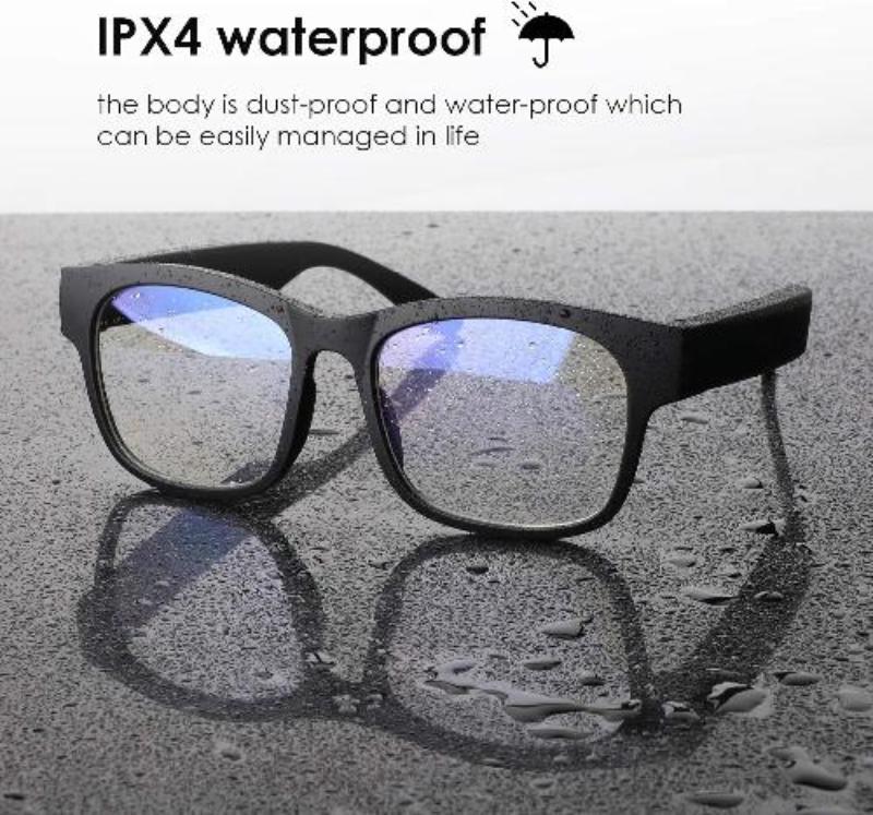 Wireless Bluetooth Smart Audio Glasses with Polarized Lenses and IPX4 Waterproof Rating