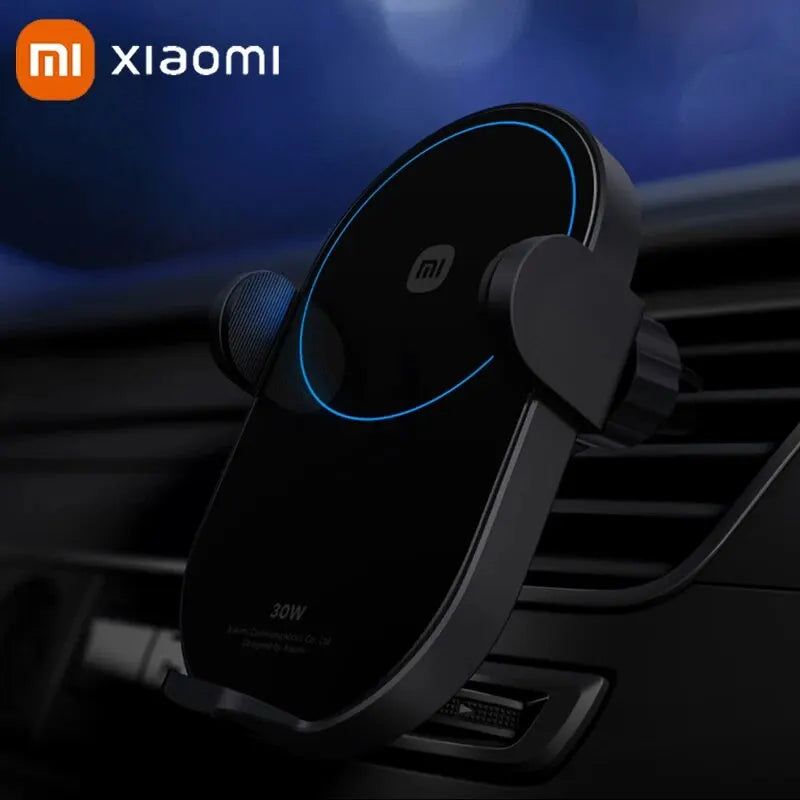 Original  30W Max Wireless Car Charger Auto Fast Quick Charging Support Power-Off and Inductive Expansion Phone Holder