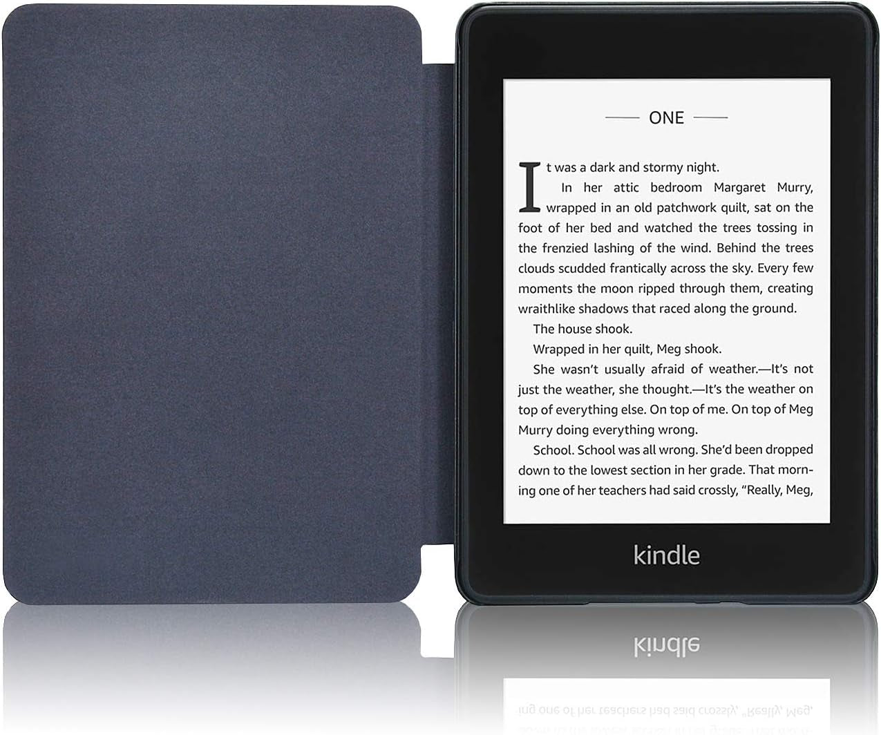 Kindle Paperwhite Case - All New PU Leather Smart Cover with Auto Sleep Wake Feature for Kindle Paperwhite 10Th Generation 2018 Released, Dark Blue