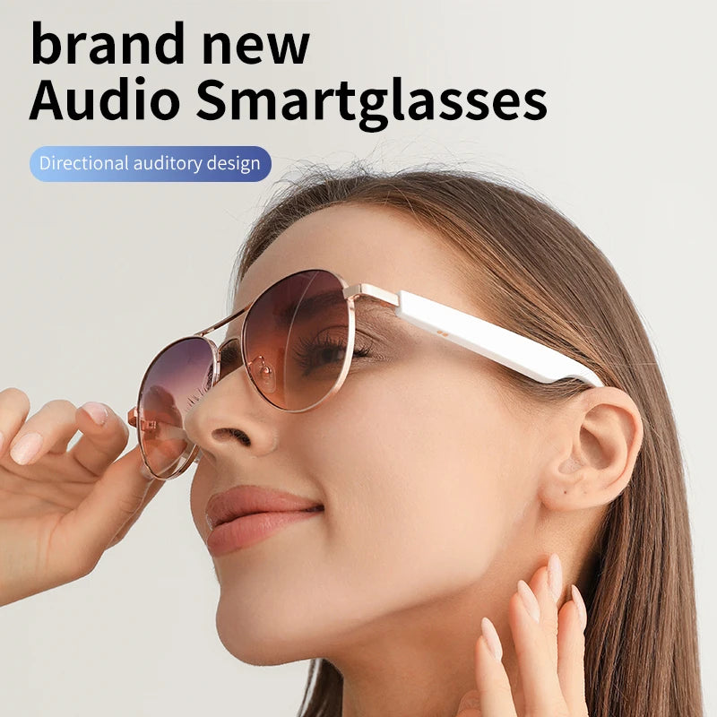 Smart Glasses with Speaker Bluetooth Call Wireless Audio Touch Hands-Free Calling Stereo Music Headphones Smart Sunglasses