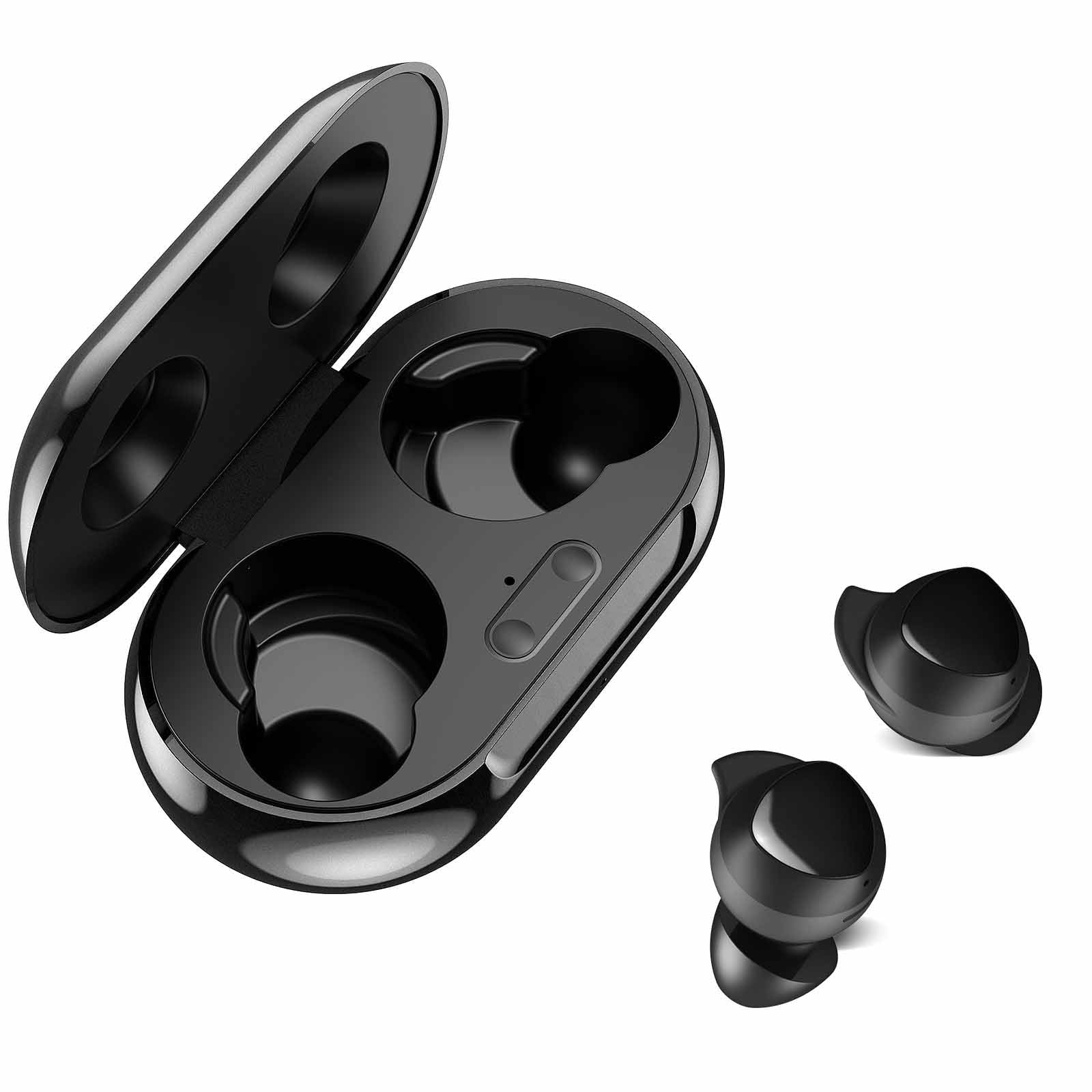 Street Buds Plus, True Wireless Earbuds W/Microphone (Wireless Charging Case Included), Black