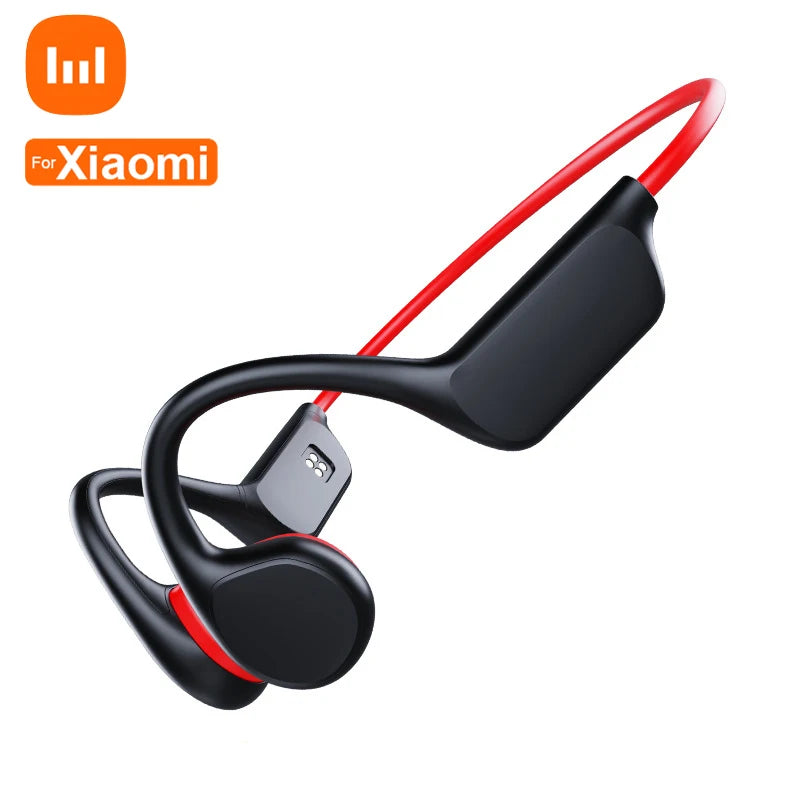 For Xiaomi Bone Conduction Swimming Headset Bluetooth IPX8 Waterproof Earphone Wireless Sports Headphone with Mic Stereo Earbuds