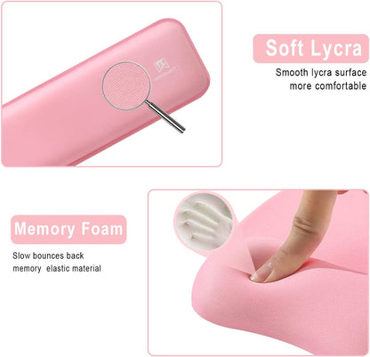 Memory Foam Set Wrist Rest Pad & Mouse Wrist Rest Support,Ergonomic Design for Office,Home,Laptop,Desktop Computer,Gaming Keyboard - Pink