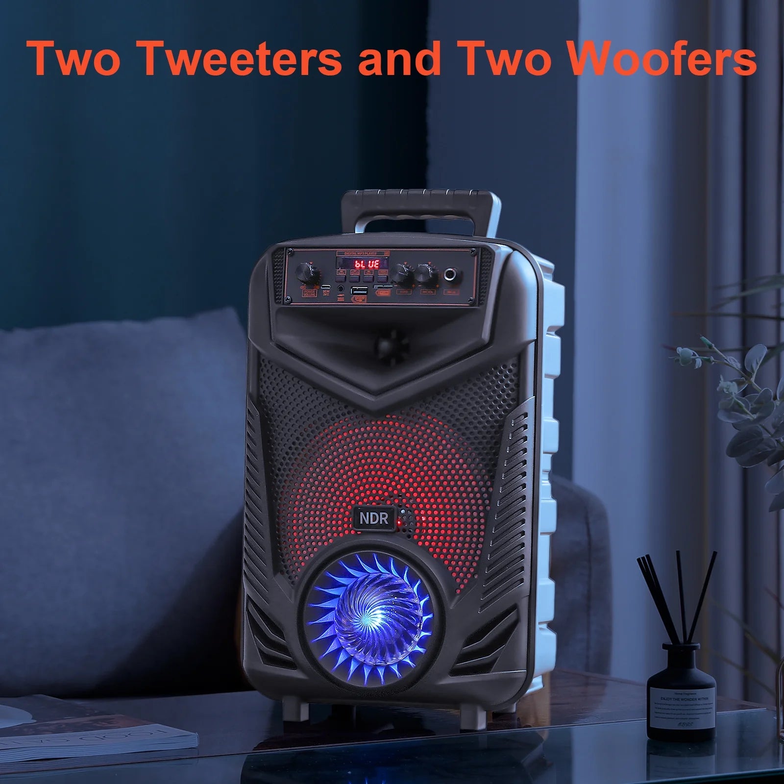 Bluetooth Speakers with 8In Subwoofer and Microphone