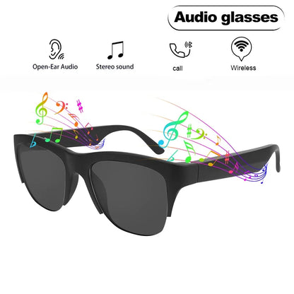 Bluetooth 5.3 Smart Sunglasses Wireless Headphones Hands-Free Calling Hifi Music Outdoor Sports Eyeglasses TWS Headset