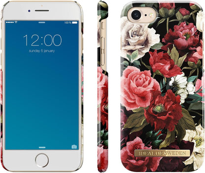 Mobile Phone Case for Iphone 8 / Iphone 7 / Iphone 6 / Iphone 6S Microfiber Lining, Qi Wireless Charger Compatible (Antique Roses)