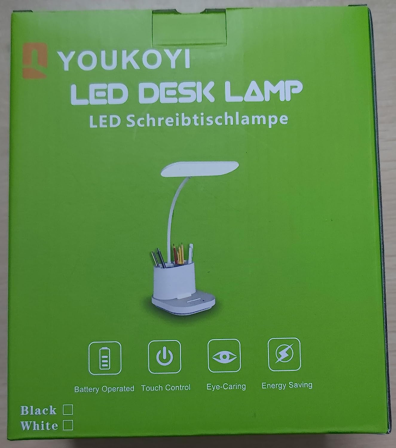 LED Desk Lamps for Home Office, Rechargeable Battery Operated Desk Lamp with Touch Control, Stepless Dimming, 3 Color Modes, Pen Holder and Night Light- Gooseneck Desk Light for Study, Reading